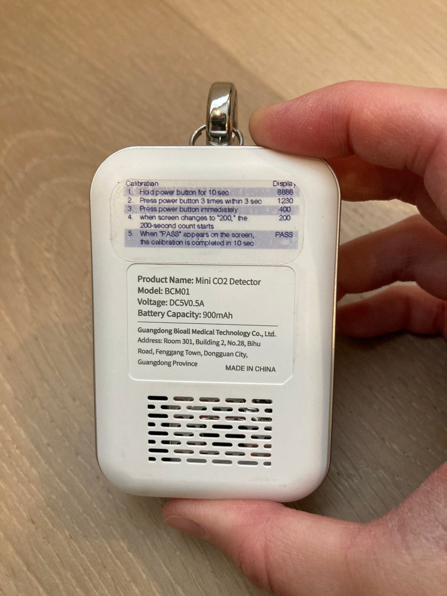 Rebreathed CO2 decal for keychain CO2 Monitor